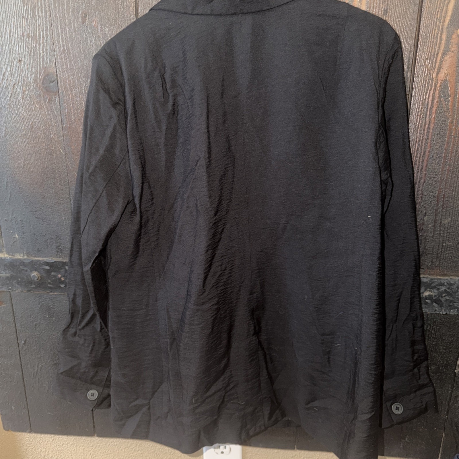 Simply Vera Wang Blazer Jacket Black Size Petite Small Pockets Career Button — image 7 of 8